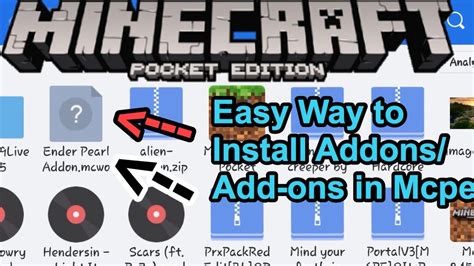Easiest Way To Install Addonsadd Ons In Minecraft Pocket Edition
