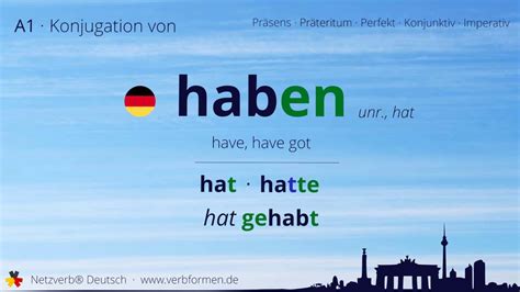 Спряжение Haben 🔸 Немецкий глагол во всех временах и формах прошедшем