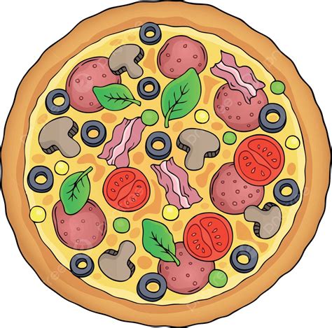 Whole Pizza Theme Image 1 Salami Round Clipart Vector Salami Round