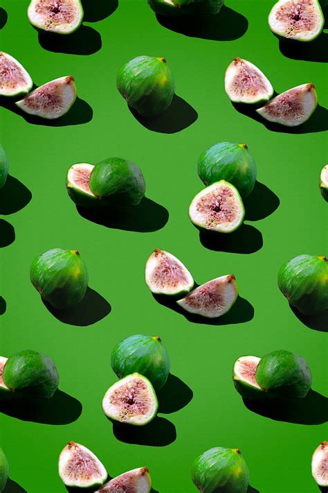 Fig Fruit Berry Pattern Green HD Phone Wallpaper Peakpx