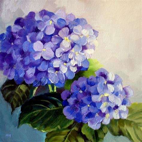 Nel S Everyday Painting Saturday Hydrangea Sold Acrylic Painting
