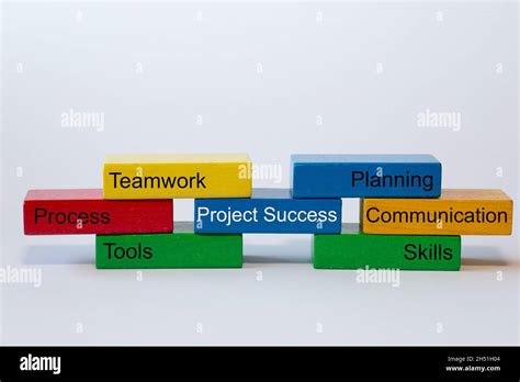 Colorful Blocks With The Words Project Success Planning
