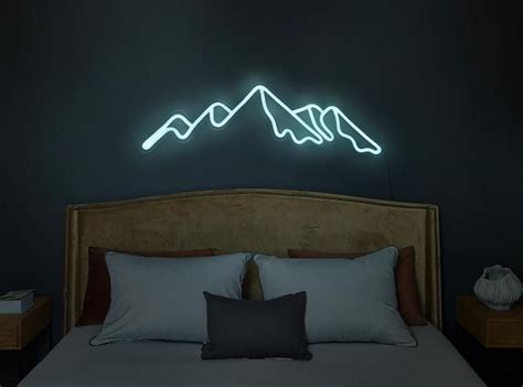 Mountain Neon Lightmountain Led Signmountain Led Etsy Artofit