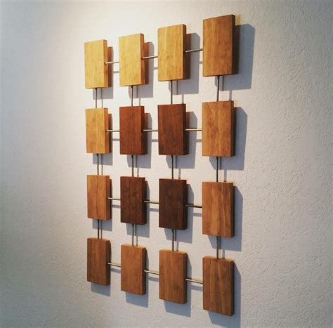 Contemporary wood sculpture castle 30″x30″. Jackson Wall Sculpture Wood Wall Art Mid-Century Modern