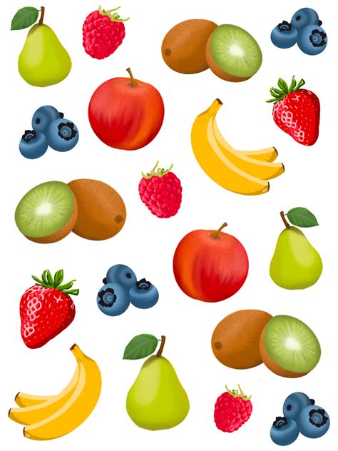 Large Fruit Collage Kitchen Art Digital Print Etsy Uk