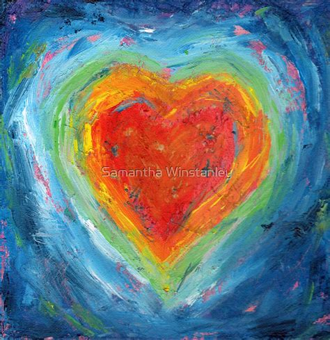 Rainbow Healing Heart By Samantha Winstanley Redbubble
