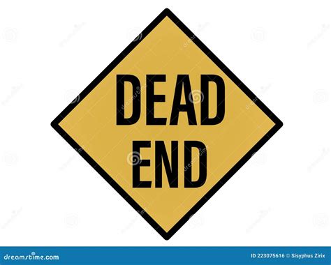 Dead End Sign Board Illustration Image Stock Illustration