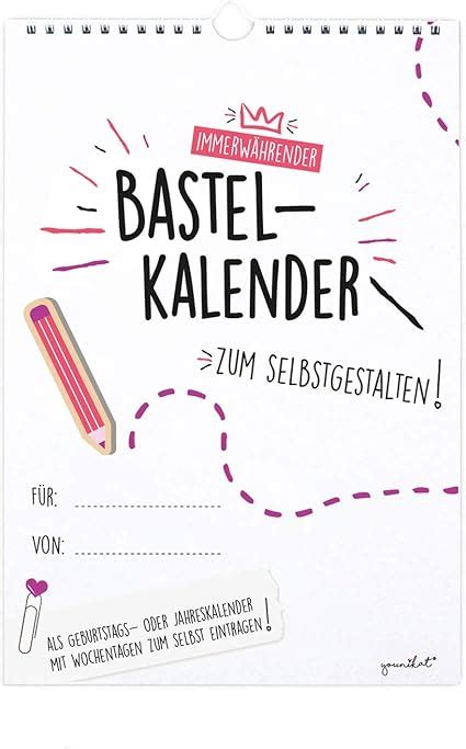 Bastelkalender Undatiert Zum Selbstgestalten I DIN A4 I DIY I Ohne Jahr