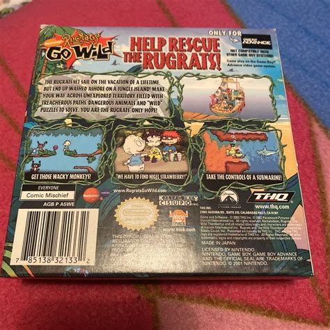 Rugrats Go Wild Game Boy Advance Gba Complete With Manual Ebay