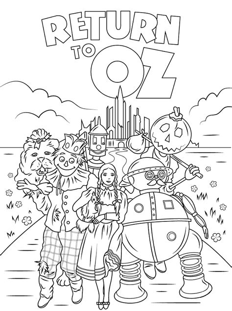 Libro Para Colorear Los Personajes Del Mago De Oz Para Ni Os Para