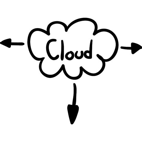Internet Cloud Sketch With Arrows Vector Svg Icon Svg Repo