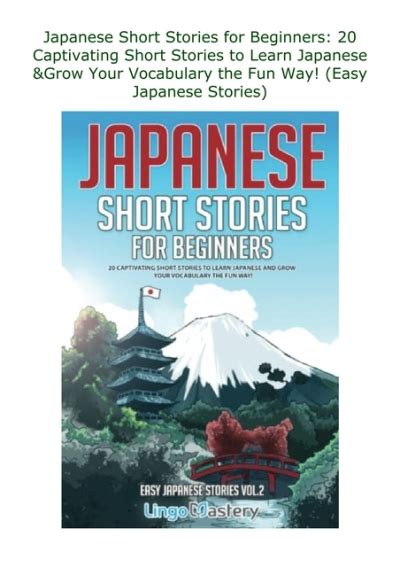 read ebook [pdf] japanese short stories for beginners 20 captivating short stories to learn