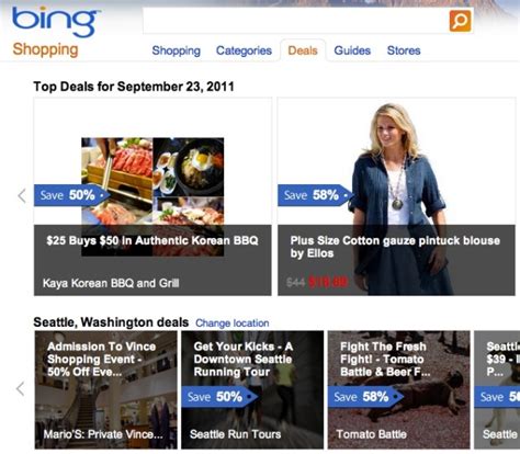 One Place For Daily Deals Microsoft Bings New Aggregation Site Geekwire