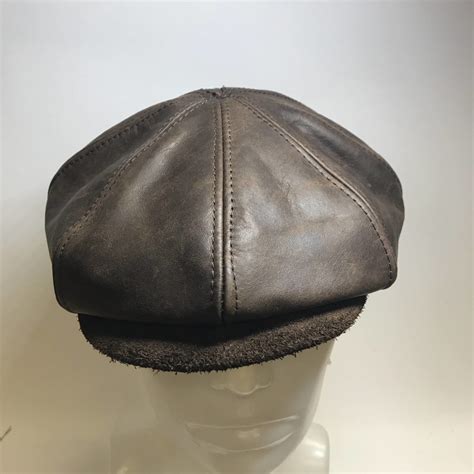 8 Piece Cap Distressed Brown Leather Medium 57cm Jill Corbett The