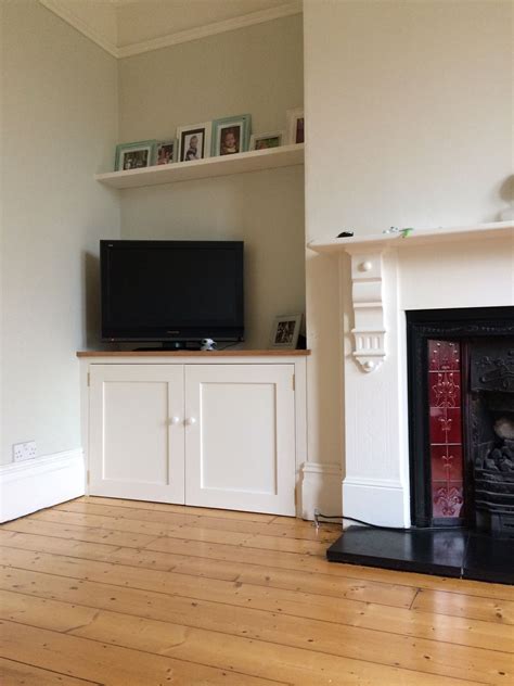 Built In Alcove Cupboard With Oak Top Alcove Cupboards Fitted