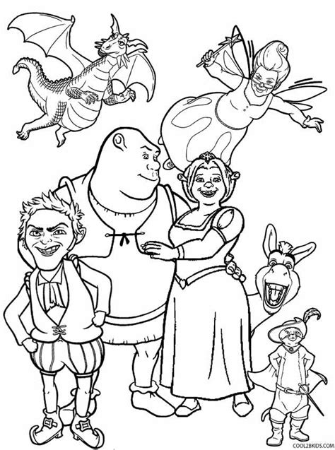 Shrek And Fiona For Kids Printable Free Coloring Pages Motherhood
