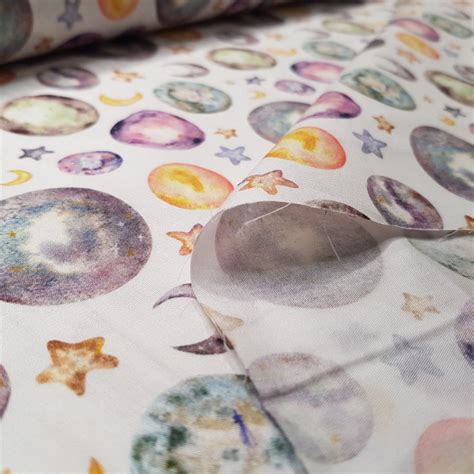 Cotton Moons And Stars Fabric Textil Siles Fabric Store