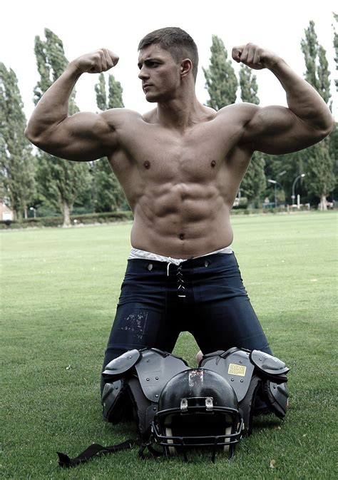 Muscular Soccer Sports Athlete Jock Hunk Male Athletic Beefcake Photo