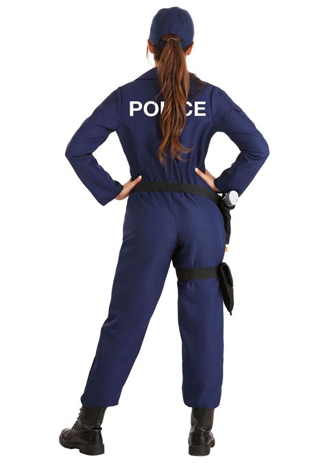 Womens Plus Size Tactical Cop Jumpsuit Costume