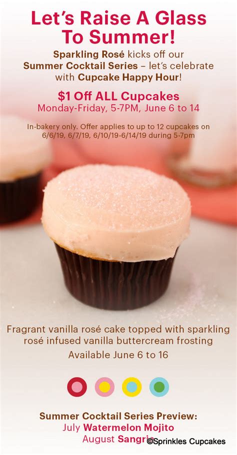 Starting Today Sprinkles Offers A Limited Time Cupcake Happy Hour Discount To Kick Off Summer