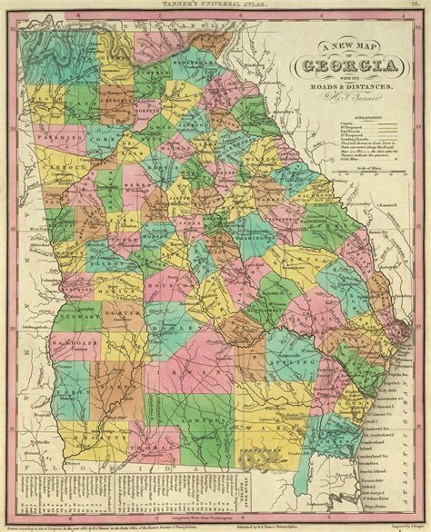 Georgia County Map With Roads Images