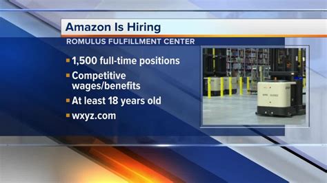 Amazon Hiring For 1500 Positions At Romulus Fulfillment Center