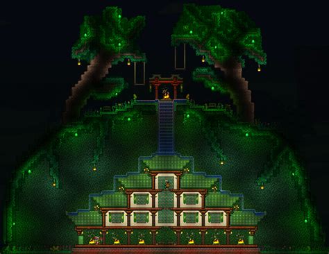 My Asian Kinda Garden House For The Witch Doctor Rterraria