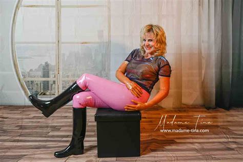 Preview Video Hunter Boots Latex Lingerie And Pink Leggings Madame Tina