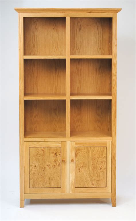 Oak Bookcase With Doors Tanner Furniture Designs