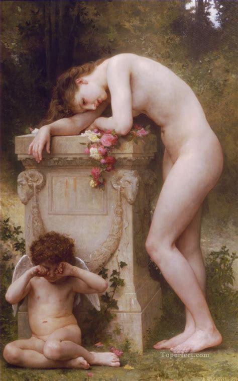 Douleur Damour William Adolphe Bouguereau Nude Painting In Oil For Sale