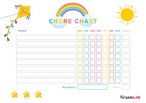 46 Free Chore Chart Templates For Kids Templatelab