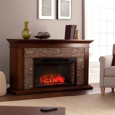 Acme Noralie Fireplace In Mirrored And Faux Diamonds