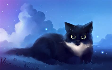 Cute Anime Cat Wallpaper