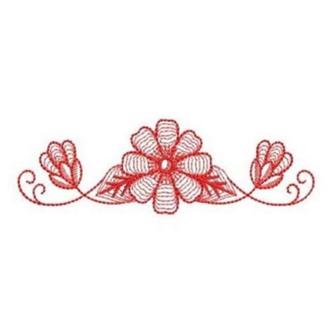 Redwork Rippled Daisy Machine Embroidery Design Embroidery Library At