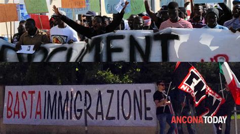 Il Giorno Della Protesta Migranti In Corteo Ad Ancona E Forza Nuova
