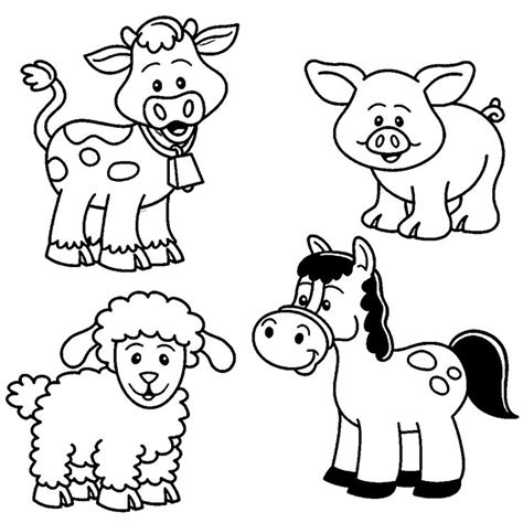 Printable Farm Animal Coloring For Kindergarten K5