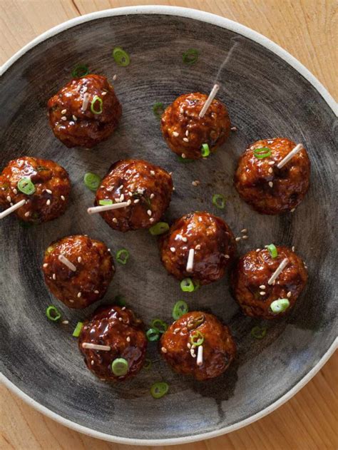 Herbed Turkey Meatballs And Cranberry Barbecue Sauce Recipe