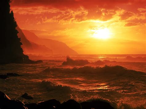 The Beach : sunset beach
