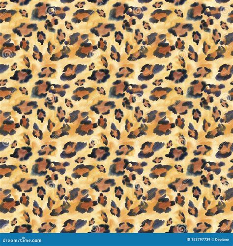 Abstract Watercolor Animal Print Seamless Pattern Natural Trendy