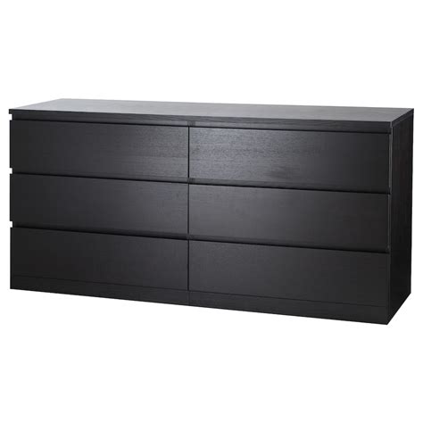 Malm 6 Drawer Dresser Black Brown 63x3034 Ikea