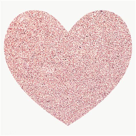 Pink Glitter Heart Png