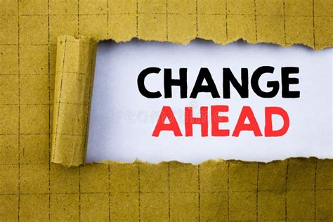 Change Ahead Red Word Business Concept For Future Changes Written On