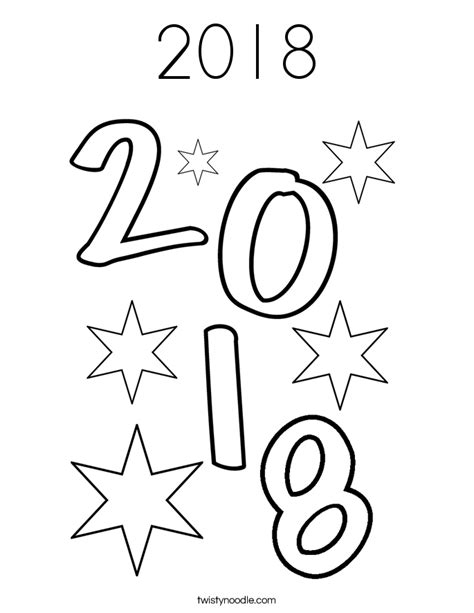 Number 18 Coloring Page At Free