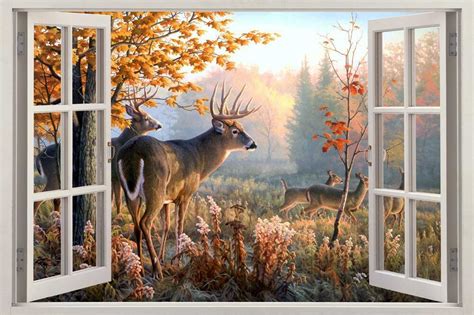 ✓ free for commercial use ✓ high quality images. Whitetail Deer Window View Decal WALL STICKER Home Decor ...