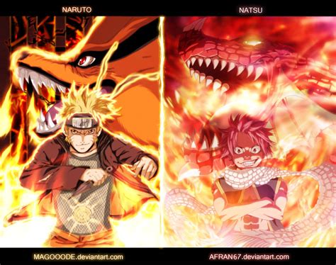 Naruto And Natsu Collab By Magooode D8muczz By Afran67 On Deviantart