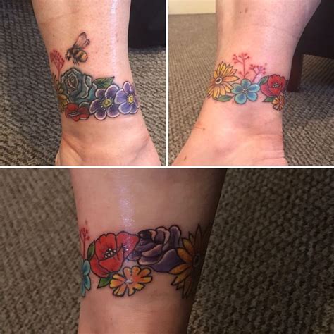 Flower Band Ankle Tattoo Ankle Band Tattoo Ankle Tattoo Tattoos