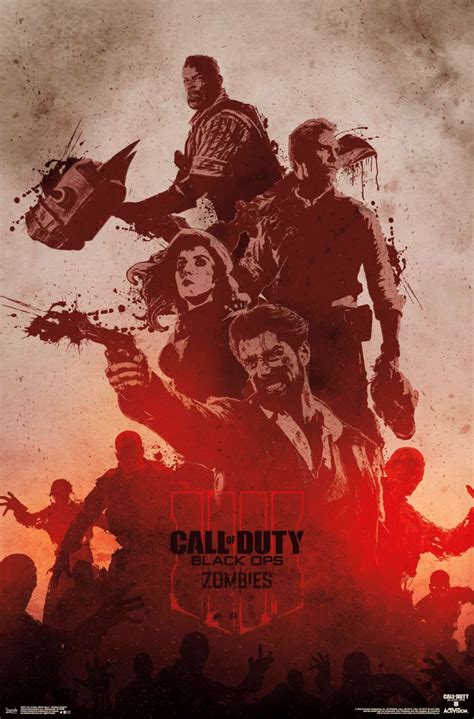 Call Of Duty Black Ops 4 Zombie Graphic Poster Black Ops Call Of