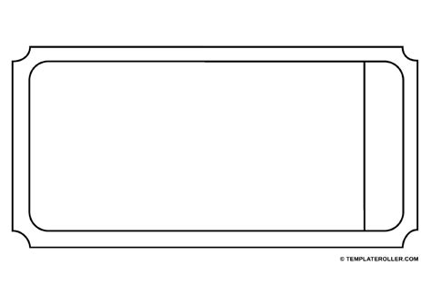 Printable Blank Ticket Template