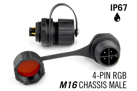 M16 4 Pin Ip67 Waterdichte Male Chassis Connector Male Applampnl