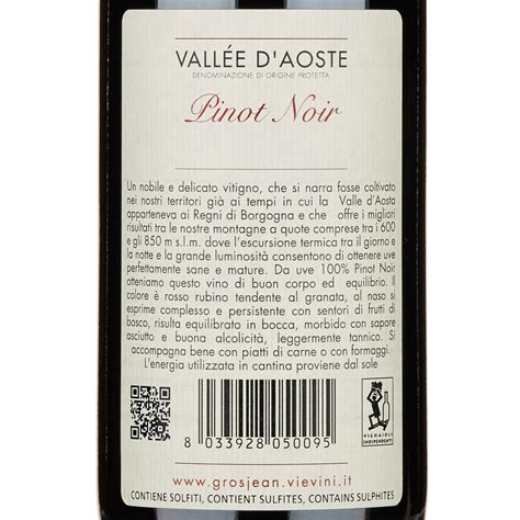 Valle Daosta Pinot Noir Doc 2015 Grosjean
